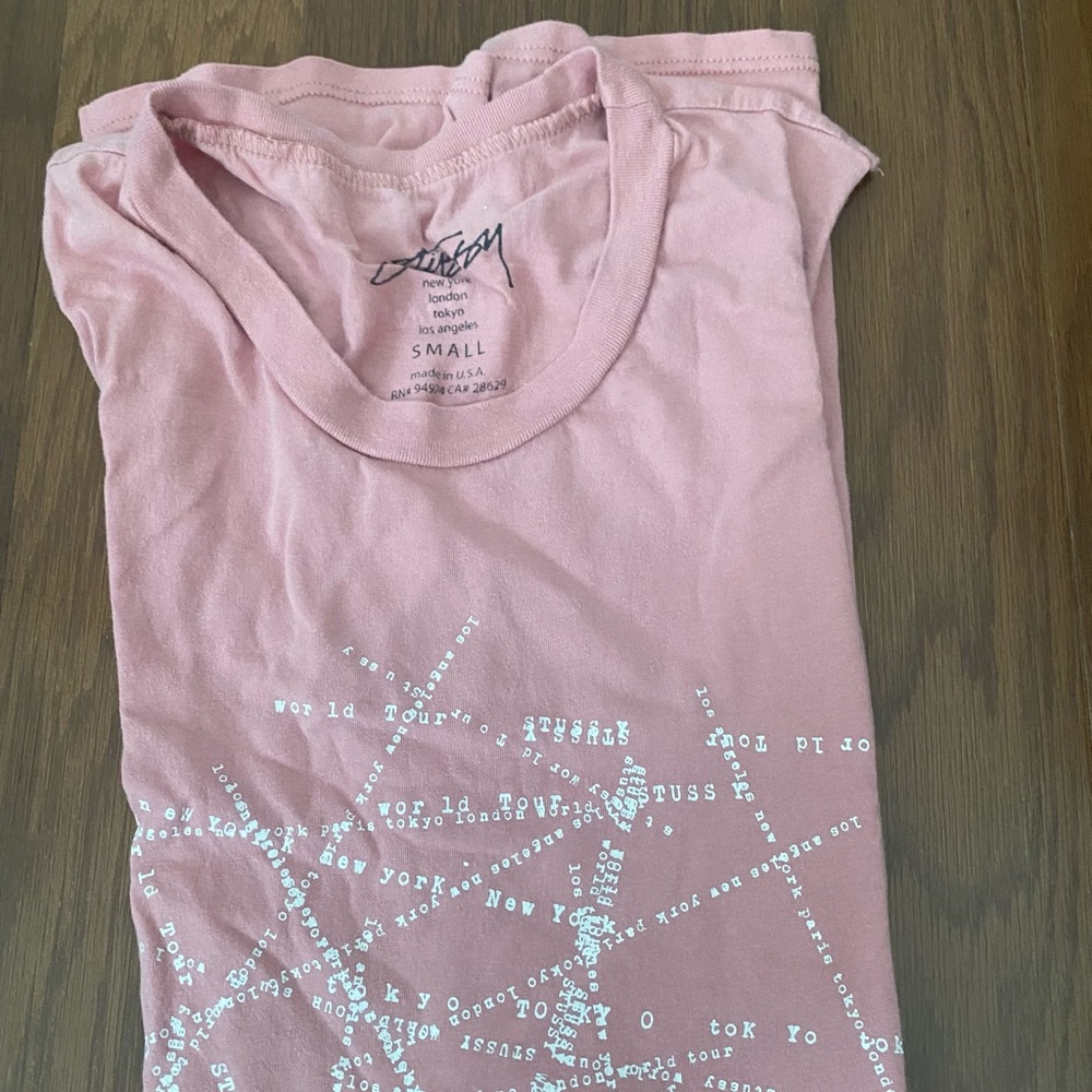 Pink Stussy Muscle Tee - Picture 4 of 4
